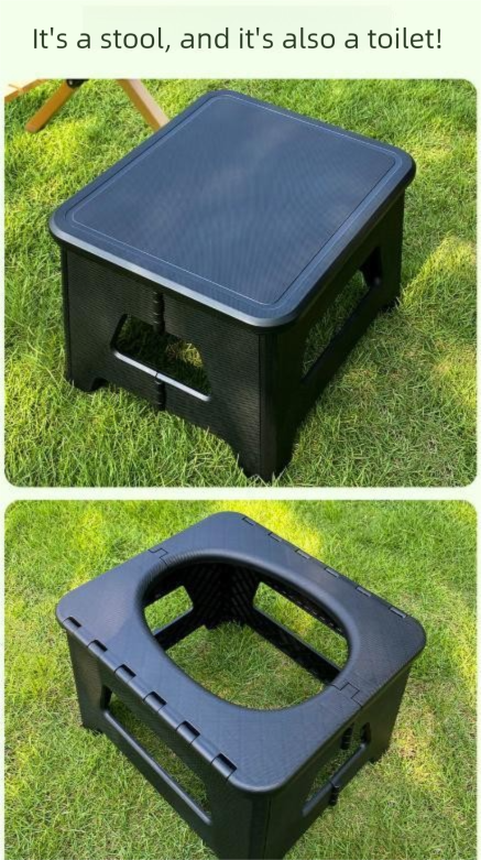 Elosung Folding Camping Toilet Stool, 100kg – image 3