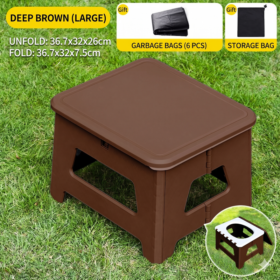 Elosung Folding Camping Toilet Stool 100kg – image 1