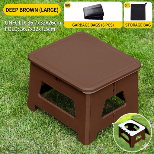 Elosung Folding Camping Toilet Stool 100kg – image 1