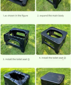 Elosung Folding Camping Toilet Stool 100kg - Image 5