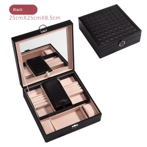 Elosung Large Jewellery Box with Mirror and Lock – image 1