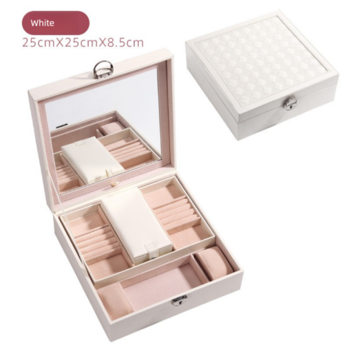 V888-ELOSUNG47336-00.png Elosung Jewellery Box with Mirror & Lock – image 1