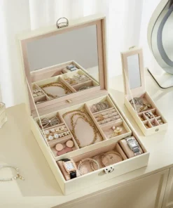 Elosung Jewellery Box with Mirror & Lock - Image 3