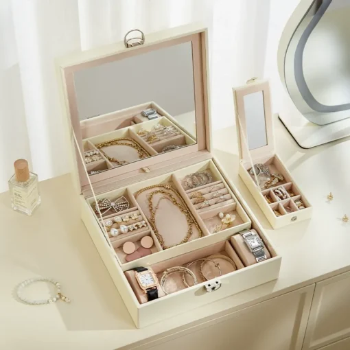 Elosung Jewellery Box with Mirror & Lock – image 3
