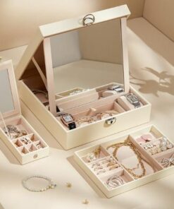 Elosung Jewellery Box with Mirror & Lock - Image 4