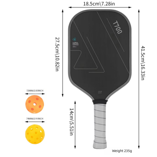 Elosung T700 Carbon Fibre Pickleball Set, 16mm Core – image 4