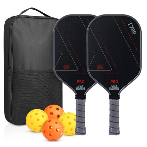V888-ELOSUNG47350-00.jpg Elosung T700 Carbon Fibre Pickleball Paddle Set – image 1