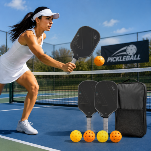 Elosung Pickleball Paddle Set, 16mm Carbon Fibre – image 2