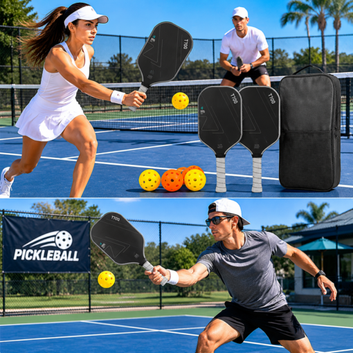 Elosung Pickleball Paddle Set, 16mm Carbon Fibre – image 4
