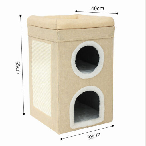 Elosung 3-Story Cat House with Scratching Posts – image 7