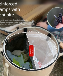 Elosung Foldable Camping Bin with Zippered Lid - Image 5