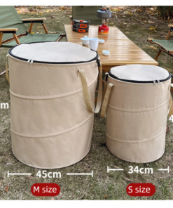 Elosung Foldable Camping Bin with Zippered Lid - Image 6