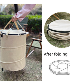 Elosung Foldable Camping Bin with Zippered Lid - Image 7