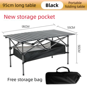 Elosung 95cm Folding Carbon Steel Camp Table – image 1