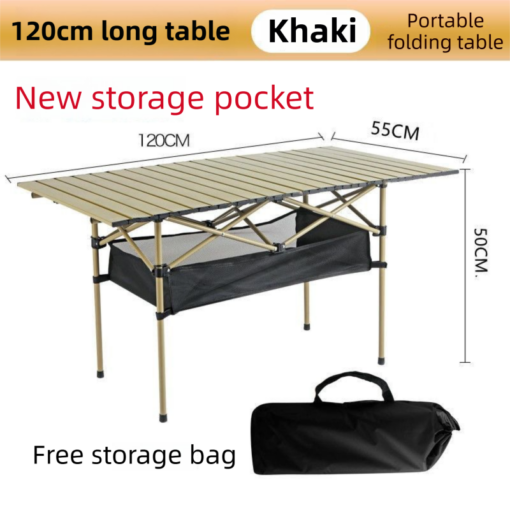 V888-ELOSUNG49112-202603241125-00.png Elosung 120cm Folding Egg Roll Camp Table – image 1