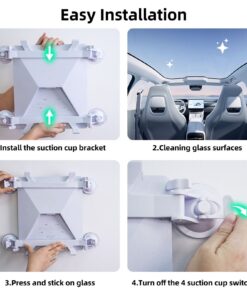 Elosung Starlink Mini Car Mount with Quad Suction - Image 5