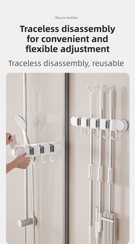 Elosung Suction Mop Rack with 3 Size Options – image 2