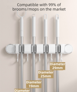 Elosung Suction Mop Rack with 3 Size Options - Image 3