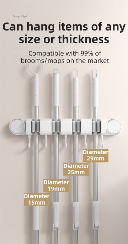 Elosung Suction Mop Rack with 3 Size Options – image 3