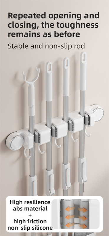 Elosung Suction Mop Rack with 3 Size Options – image 4