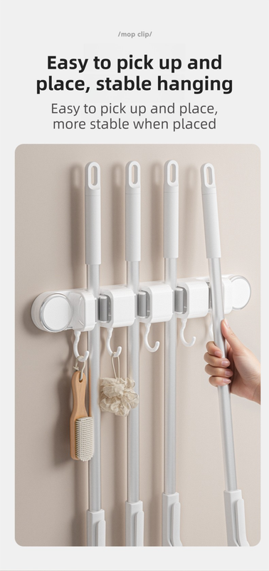 Elosung Suction Mop Rack with 3 Size Options – image 5