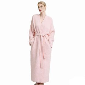 Elosung Women's Thick Half Velvet Cardigan Robe – image 1