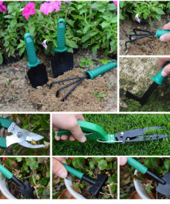Elosung 10 Piece Purple Garden Tool Set with Case - Image 4