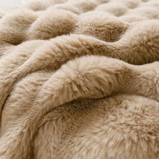 Elosung Faux Fur Bubble Blanket 200 x 230 cm – image 2
