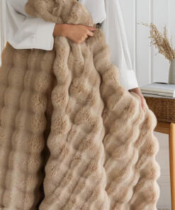 Elosung Faux Fur Bubble Blanket 200 x 230 cm - Image 3