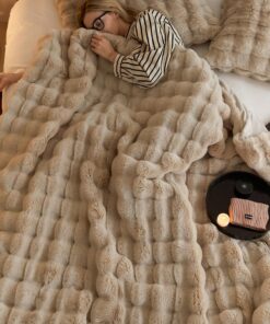 Elosung Faux Fur Bubble Blanket 200 x 230 cm - Image 4