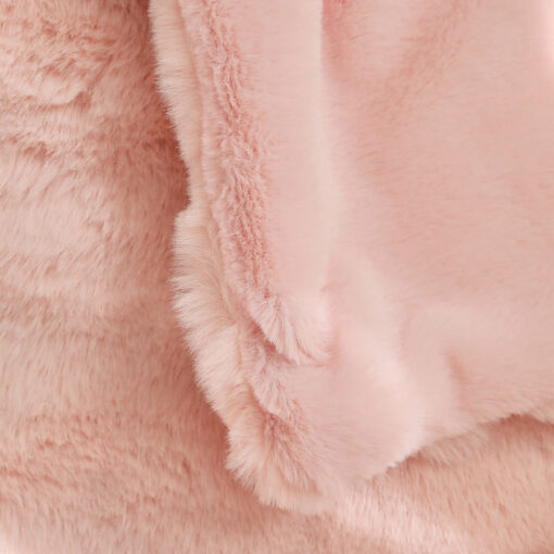 Elosung Pink Faux Fur Bubble Blanket Set – image 4