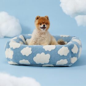 Elosung Plush Pet Bed with Removable Cover – image 1