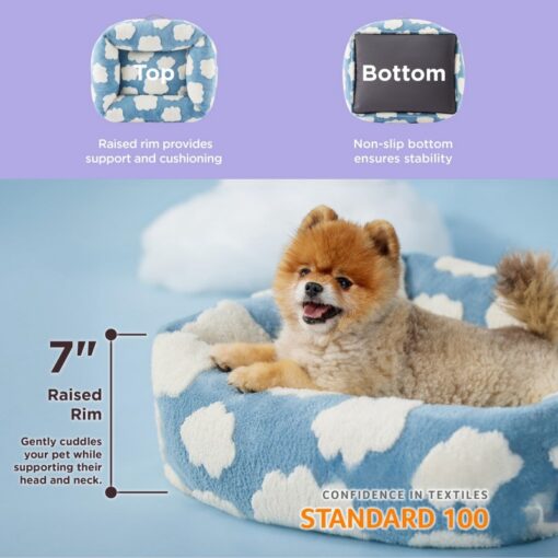 Elosung Plush Pet Bed with Removable Cover – image 3