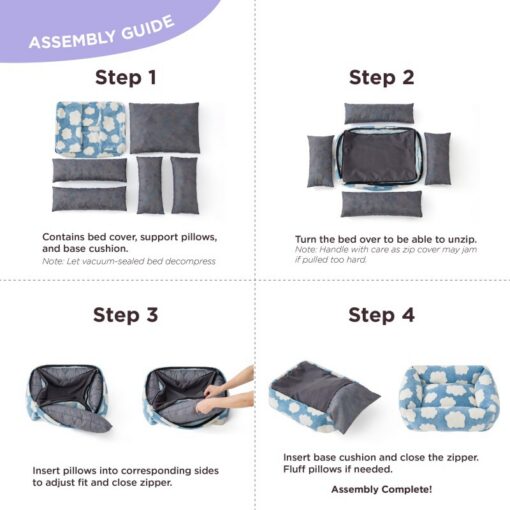 Elosung Plush Pet Bed with Removable Cover – image 4