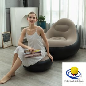 Elosung Inflatable Flocked Lounge Chair Set – image 1