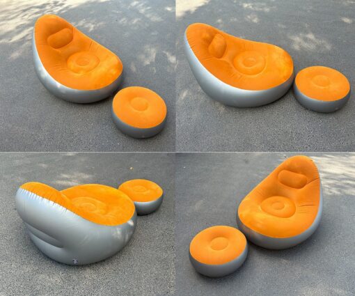 Elosung S-Shaped Inflatable Lounge Chair Set – image 2