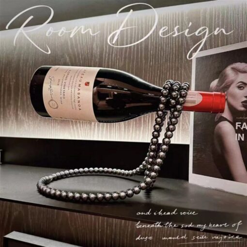 V888-ELOSUNG49572-00.jpg Elosung Black Pearl Floating Wine Rack – image 1