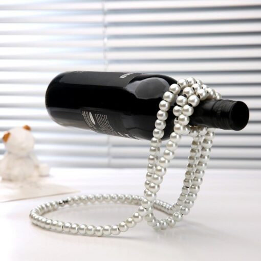 V888-ELOSUNG49573-00.jpg Elosung White Pearl Floating Wine Rack – image 1