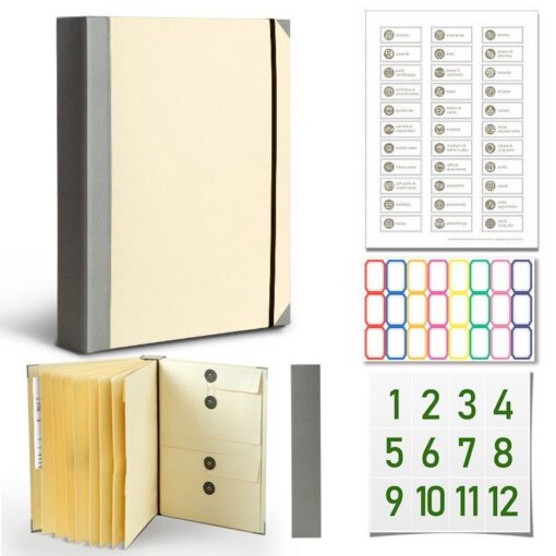 Elosung Khaki Emergency Information Binder, 5 cm – image 1