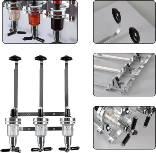 Elosung 3 Head Spirit Dispenser Rack with Adjustable Holders – image 2
