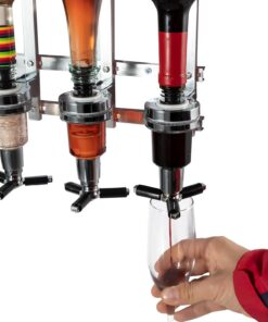 Elosung 3 Head Spirit Dispenser Rack with Adjustable Holders - Image 3