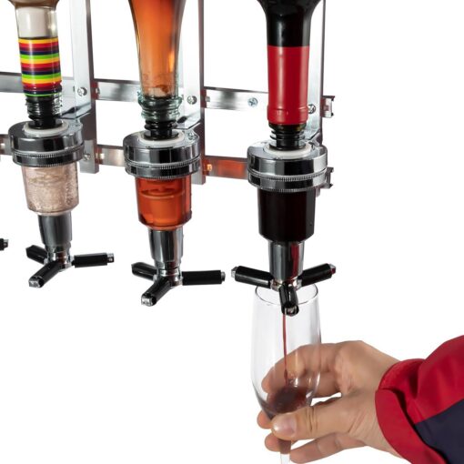 Elosung 3 Head Spirit Dispenser Rack with Adjustable Holders – image 3