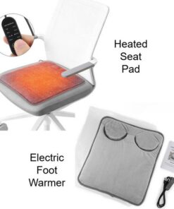 Elosung USB Foot Warmer & Seat Pad Set, 4 Heat Levels - Image 1