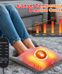 Elosung USB Foot Warmer & Seat Pad Set, 4 Heat Levels - Image 2