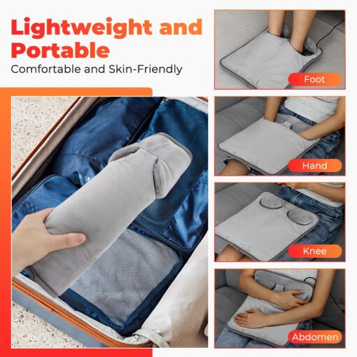 Elosung USB Foot Warmer & Seat Pad Set, 4 Heat Levels – image 5