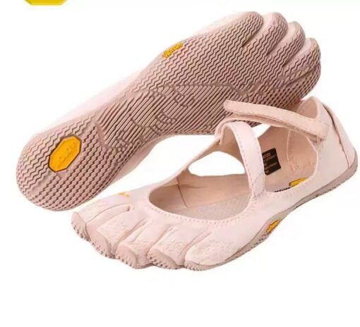 Elosung Pink Five-Finger Yoga Shoes with Grip – image 1
