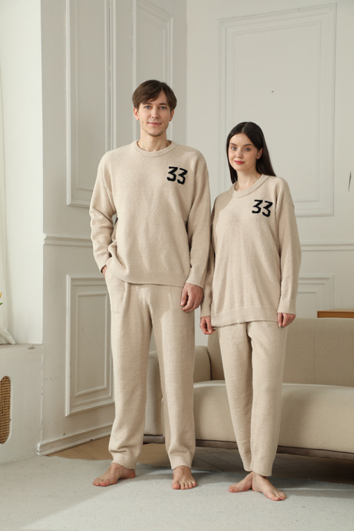 Elosung Women's Fleece Pyjamas with Knitted Number – image 2