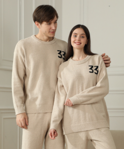 Elosung Men's Fleece Pyjama Set with Knitted Motif - Image 3