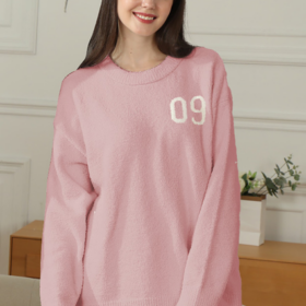 Elosung Women's Fleece Pyjamas with Knitted Number Motif – image 1