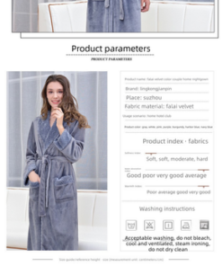 Elosung Plush Flannel Robe with Shawl Collar - Image 5